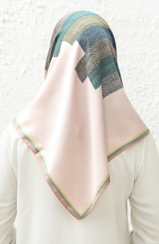 Karaca Patterned Rayon Scarf 81014-01 Light Pink Beige 81014-01