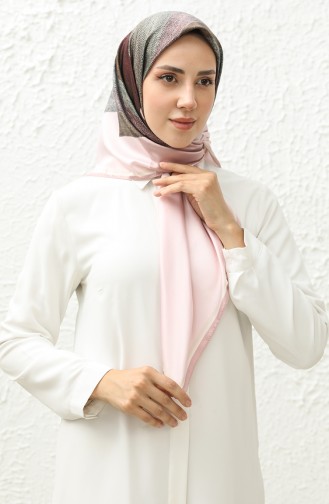 Karaca Patterned Rayon Scarf 81014-04 Powder Cream 81014-04