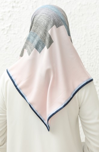 Karaca Patterned Rayon Scarf 81014-06 Dark Blue Powder 81014-06