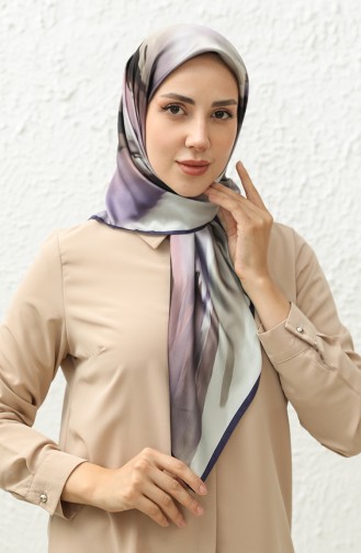 Karaca Patterned Rayon Scarf 81017-10 Purple Green 81017-10