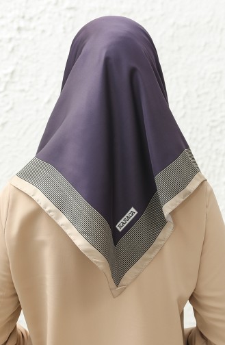 Karaca Plain Rayon Scarf 81018-04 Purple Cream 81018-04