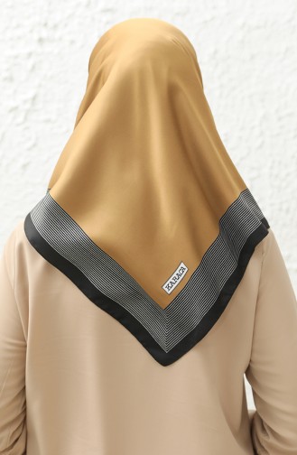Karaca Plain Rayon Scarf 81018-09 Gold Black 81018-09