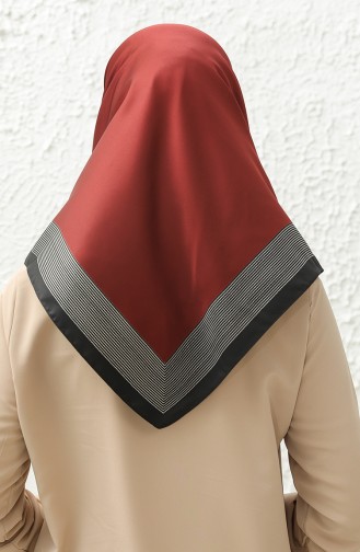 Karaca Plain Rayon Scarf 81018-14 Claret Red Black 81018-14