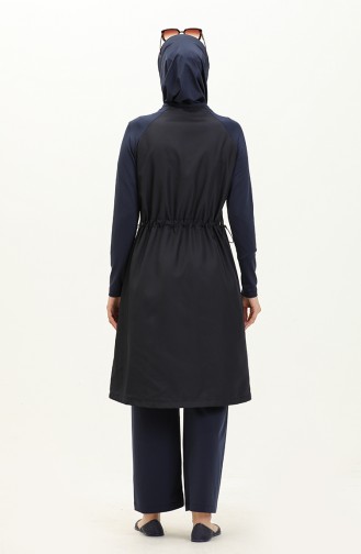 Dunkelblau Hijab Badeanzug 7001