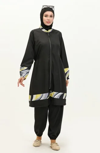Maillot de Bain Hijab Noir 7520