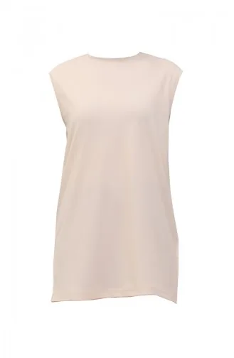 Sous-vêtements Courts Sans Manches 6038-01 Crème 6038-01