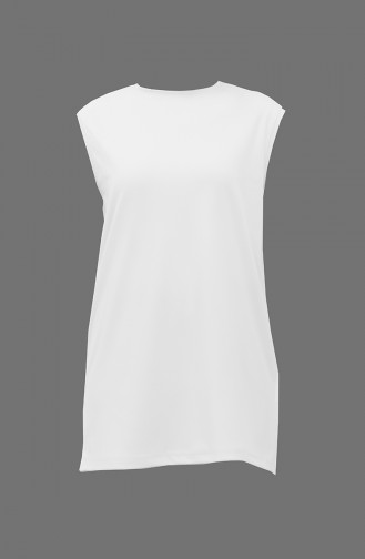 فستان داخلي بدون أكمام 6038-03 أبيض 6038-03