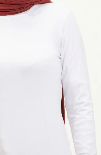 Penye Tunik 10645-05 Beyaz