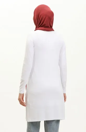 Penye Tunik 10645-05 Beyaz