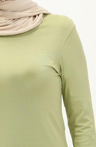 Penye Tunik 10645-08 Fıstık Yeşili