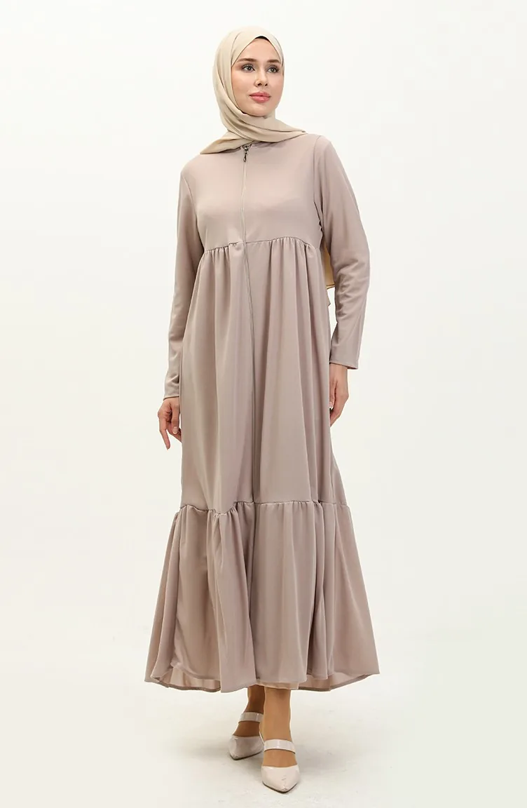 عباية بسحاب 0695-05 بيج 0695-05