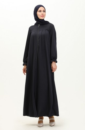 Abaya à Fermeture 0702-03 Bleu Marine 0702-03