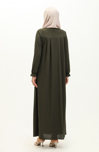 Khaki Abaya 0702-05