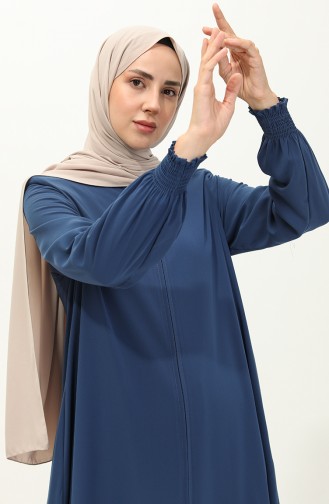 Mevlana Abaya mit Reißverschluss 1970-06 Indigo 1970-06