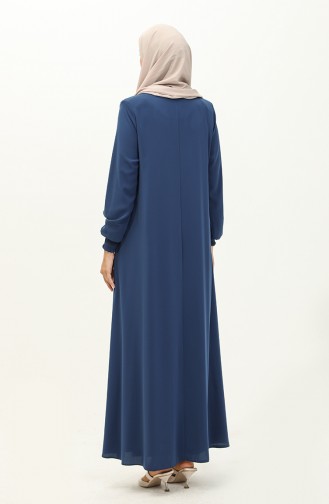 Mevlana Abaya mit Reißverschluss 1970-06 Indigo 1970-06