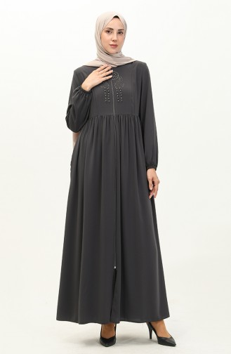 Abaya Imprimé Pierre 1979-08 Anthracite 1979-08