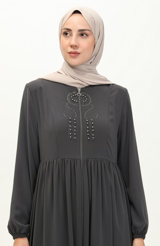 Abaya Imprimé Pierre 1979-08 Anthracite 1979-08