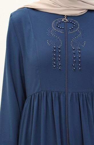 Stein bedruckte Abaya 1979-09 Indigo 1979-09