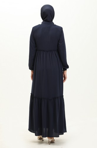 Navy Blue Abaya 6085-04