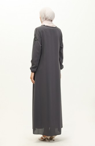 Anthracite Abaya 6128-01