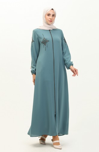 Wabenstoff Steine Abaya 6128-02 Mintgrün 6128-02