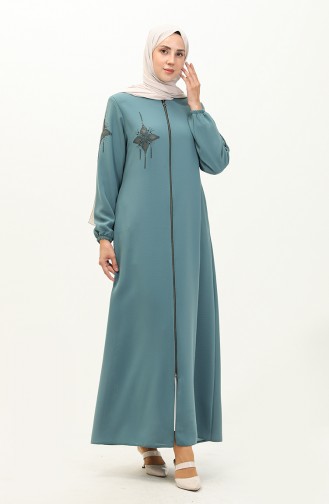 Mint green Abaya 6128-02