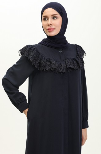 Lace Abaya 24Y8921-01 Navy Blue 24Y8921-01