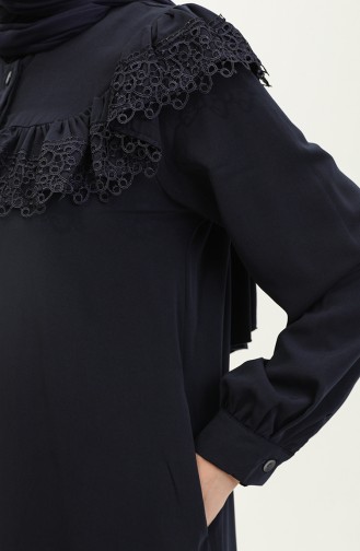 Lace Abaya 24Y8921-01 Navy Blue 24Y8921-01