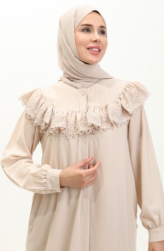 Lace Abaya 24y8921-03 Beige 24Y8921-03