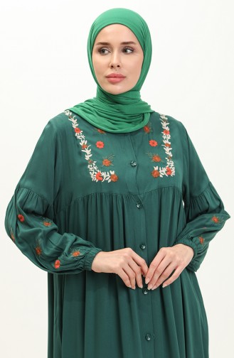 Belmando Nakışlı Ferace 24Y8925-03 Zümrüt Yeşili