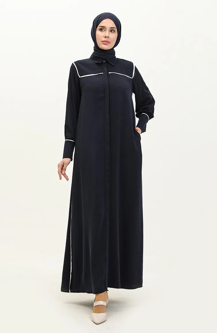 Abaya 24Y9023-04 Bleu Marine 24Y9023-04