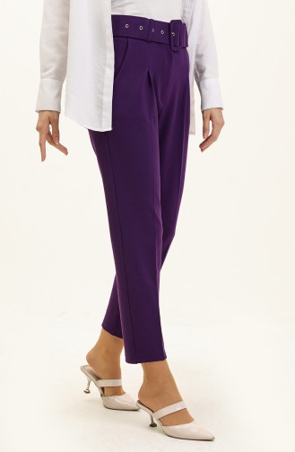 Belted Carrot Trousers 2001-07 Eggplant Color 2001-07