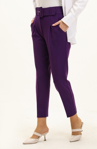 Belted Carrot Trousers 2001-07 Eggplant Color 2001-07
