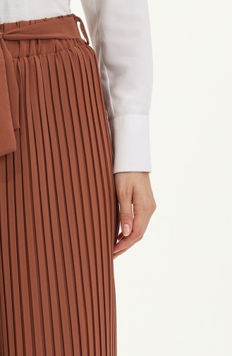 Belted Pleated Trousers 1001-01 Tan 1001-01