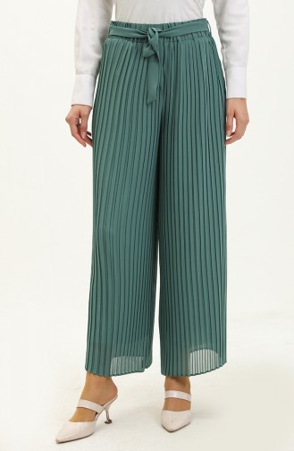 Belted Pleated Trousers 1001-07 Mint Green 1001-07