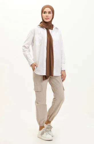 Pantalon Cargo Saisonnier 6102-01 Beige 6102-01