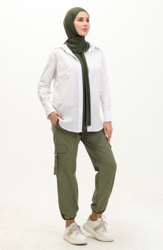 Pantalon Cargo Avec Poche 6105-01 Khaki 6105-01