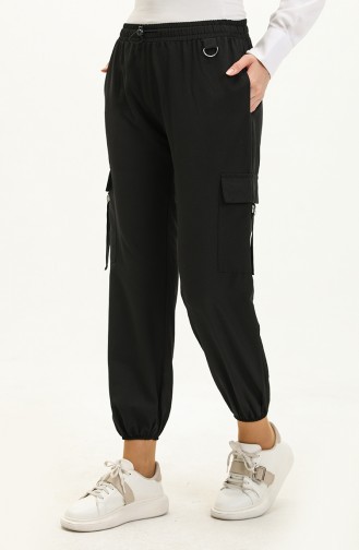 Cargohose mit Taschen 6105-02 Schwarz 6105-02