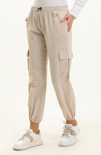 Pantalon Cargo Avec Poche 6105-03 Beige 6105-03