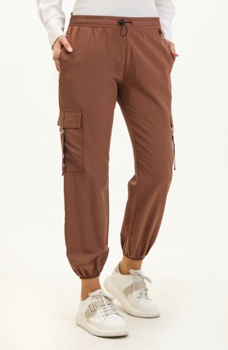 Pantalon Cargo Avec Poche 6105-04 Brun 6105-04