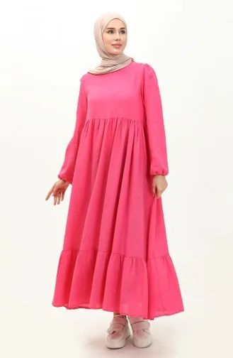 Gerafftes Kleid 1881-01 Rosa 1881-01