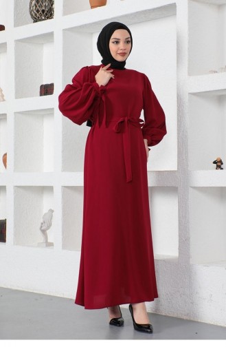 Claret red İslamitische Jurk 0048MP.BRD