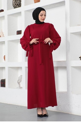 Claret red İslamitische Jurk 0048MP.BRD