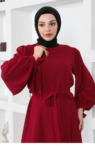 Claret red İslamitische Jurk 0048MP.BRD