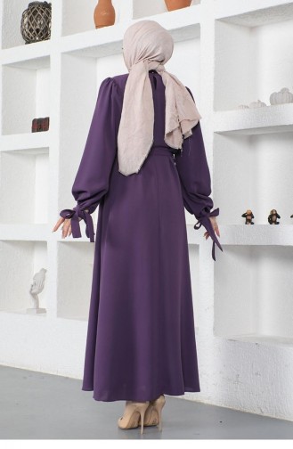 Lila Hijab Kleider 0048MP.MOR