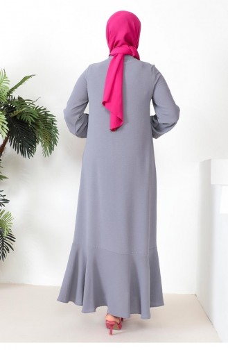 Tesettür Model Elbise Gri