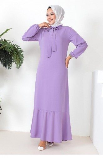 Tesettür Model Elbise Lila