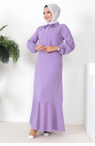 Tesettür Model Elbise Lila