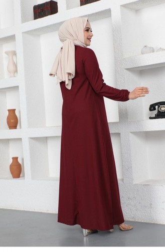 Claret red İslamitische Jurk 1827CVN.BRD