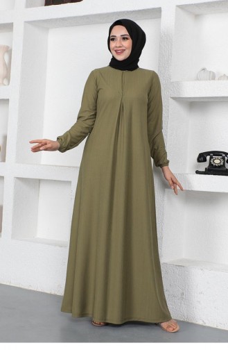 Khaki Hijab Dress 1827CVN.HAK